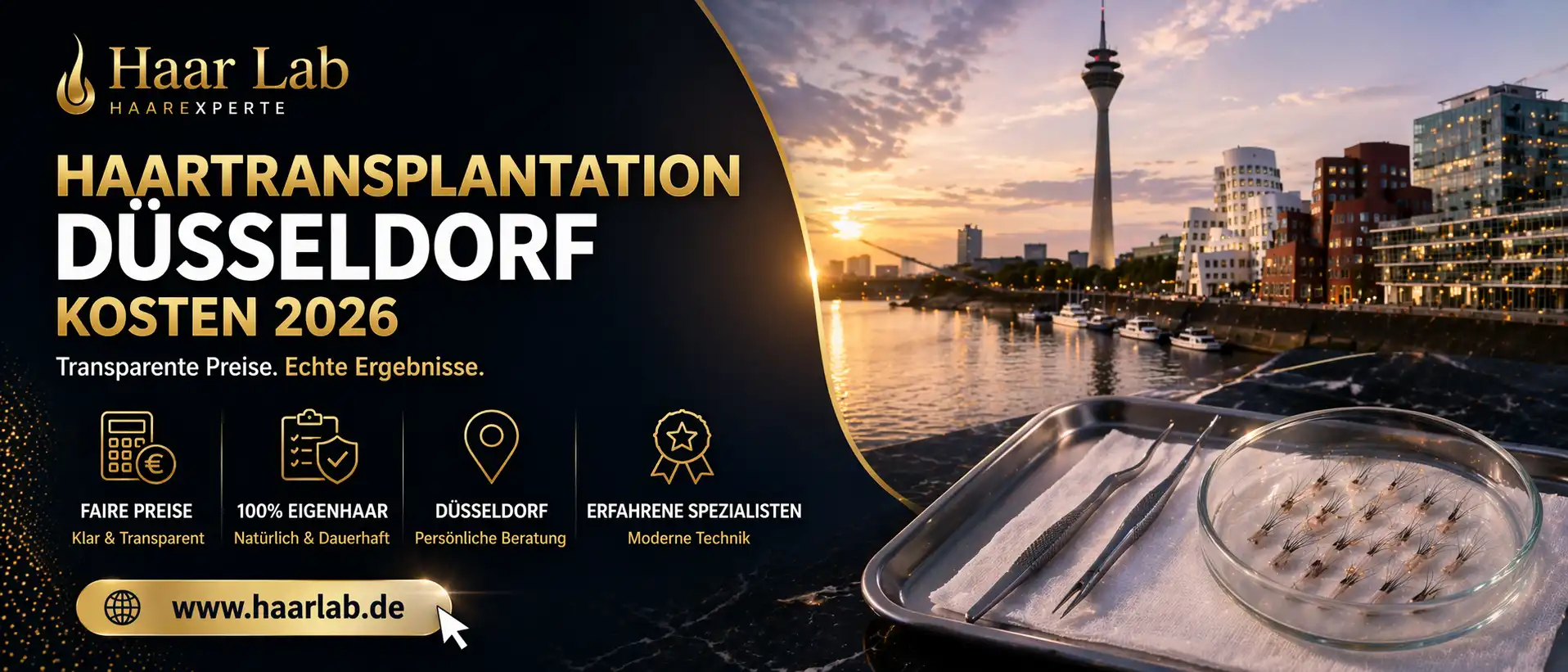 Haartransplantation Düsseldorf Kosten 2026: Transparente Preise